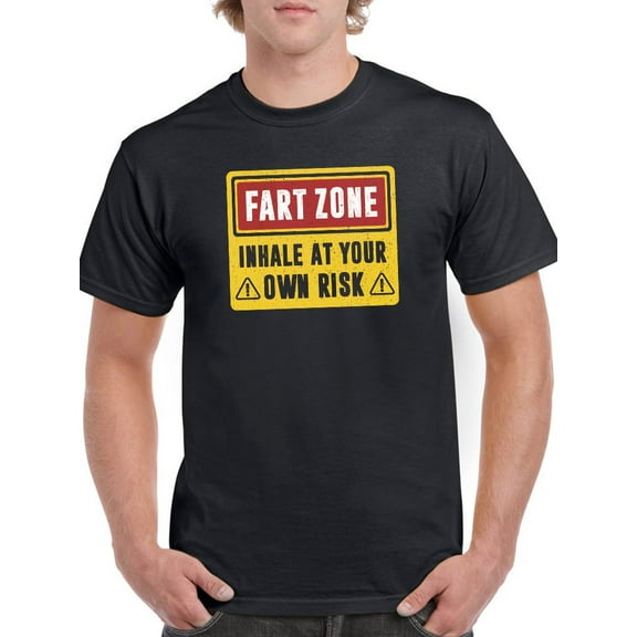 Fart Zone T-Shirt Men -Smartprints Designs, Male x-Large