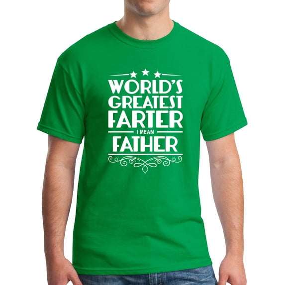 Farter Father Tee Greatest Dad Fun Gifts Birthday Present for Pops Irish Green (XL)