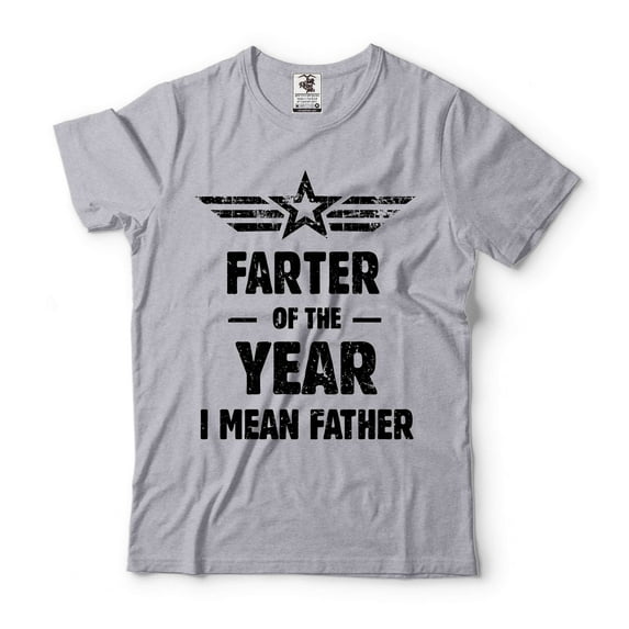 Farter Of The Year Shirt Funny Father Shirt Father Joke Tee Fathers Day Shirts Father's Day Tee (3X-Large Grey)