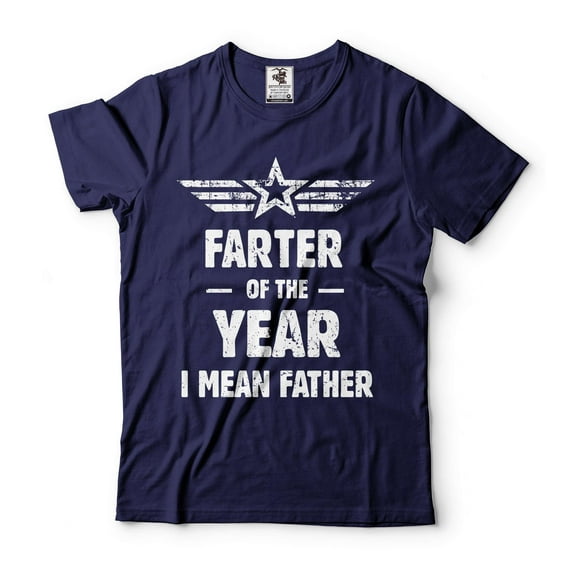Farter Of The Year Shirt Funny Father Shirt Father Joke Tee Fathers Day Shirts Father's Day Tee (XX-Large Navy Blue)