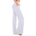thumbnail image 1 of Fartey 2025 Trendy Drawstring Wide Leg Yoga Pants for Women Plus Size Soft Comfy Elastic Waist Straight Leg Pant Lightweight Loose Solid Color Joggers Trousers with Pockets,M, 1 of 9