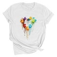 thumbnail image 1 of Fartey 2025 Valentine's Day Shirts for Women Cute Dog Paw Tie Dye Graphic Tees Soft Comfy Crewneck T Shirts Casual Loose Summer Short Sleeve Tee Tops White S-3XL, 1 of 2