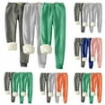 thumbnail image 1 of Fartey 3 Pack Winter Thick Warm Sherpa Lined Sweatpants for Women Plus Size Elastic High Waisted Trousers Fleece Athletic Joggers with Pockets Pink 5XL, 1 of 6