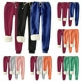 thumbnail image 1 of Fartey 3 Pack Women Winter Sherpa Pants Plus Size Drawstring Elastic Waist Warm Pant Soft Comfy Fleece Lounge Sweatpants with Pockets Blue 5XL, 1 of 6