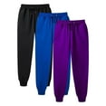 thumbnail image 1 of Fartey 3 Pack Womens High Waisted Sweatpants Fashion Drawstring Jogger Sweat Pants Simple Solid Color Cinch Bottom Sweatpant with Pockets Clearance Purple S, 1 of 3