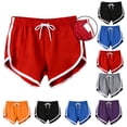 thumbnail image 1 of Fartey Athletic Shorts for Women Yoga High Waisted Dolphin Shorts with Drawstring Summer Running Short Pants Casual Dance Elastic Shorts Purple M, 1 of 3