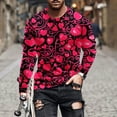 thumbnail image 1 of Fartey Big and Tall Valentine's Day T Shirts for Men 2025 Slim Fit Valentines Long Sleeve Crew Neck Tees Fashion Funny Love Heart Printed Tops Hot Pink S-4XL, 1 of 5