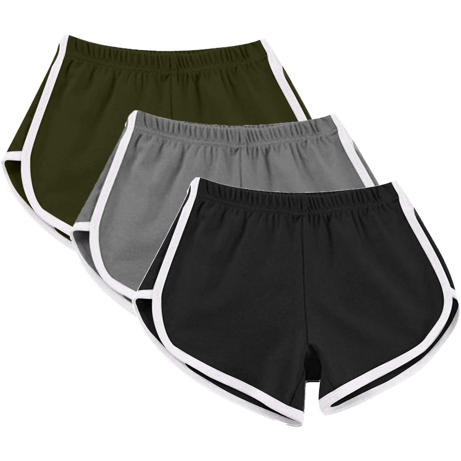 Fartey Clearance Womens Shorts Elastic Waisted Yoga Sports Shorts Summer Soft Comfy Running Shorts Casual Loose Daily Beach Shorts