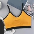 thumbnail image 1 of Fartey Fashion Block Color One Piece Sports BrasSpaghetti Strap Pullover Bra with Built in Padded Yoga Bras Gym Running Athletic V-Neck Cami Bra, 1 of 3