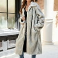 thumbnail image 1 of Fartey Faux Fur Coats for Women Oversized Long Parka Jackets Fuzzy Fleece Jacket Elegant Lapel Overcoats Dressy Casual Sherpa Long Sleeve Open Front Warm Winter Outerwear, 1 of 6