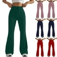 thumbnail image 1 of Fartey Flare Leggings for Women Butt Lifting High Waisted Wide Leg Pants Stretchy Active Workout Yoga Pants Bootcut Yoga Pants Pink M, 1 of 5