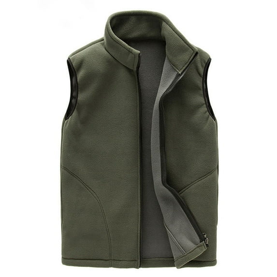 Fartey Fleece Vests for Women Clearance Solid Color Warm Waistcoat Lightweight Casual Sleeveless Outdoor Jacket Soft Warm Winter Coats with Pockets XL