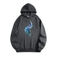 thumbnail image 1 of Fartey Hoodies for Women Long Sleeve Drawstring Hooded Sweatshirts Fall Winter Fleece Pullover Tops Fashion Graphic Hoodie with Pockets Gray S, 1 of 4