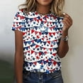 thumbnail image 1 of Fartey Independence Day Shirt for Women Plus Size Stars Stripe Graphic Tees Summer Short Sleeve Crew Neck T Shirts Loose Breathable 4th of July Patriotic Blouses Multicolor XXXXL, 1 of 5