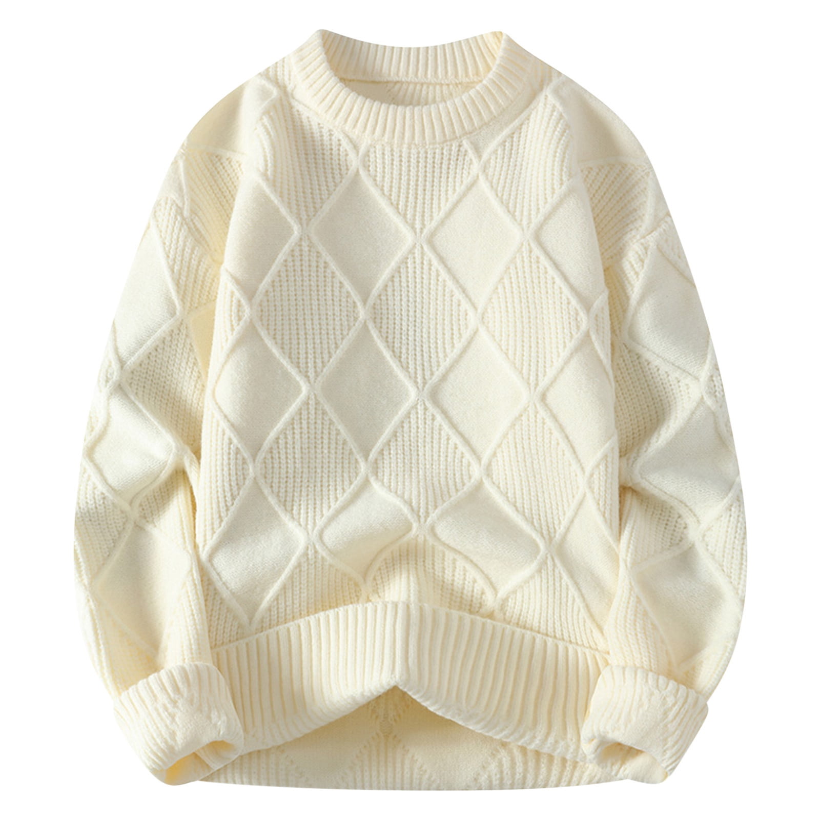 Fartey Men Oversized Sweater Vintage Graphic Knit Pulover Sweaters