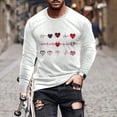 thumbnail image 1 of Fartey Men's Valentine's Day T Shirts Big and Tall Long Sleeve Crew Neck Workout Tshirts Fashion Funny Valentines Graphic Tees 2025 White S-4XL, 1 of 5