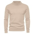 thumbnail image 1 of Fartey Mens Mock Neck Pullover Sweater Solid Color Slim Fit Crew Neck Sweaters Fall Winter Holiday Sweaters Casual Long Sleeve Knitted Jumpers, 1 of 8