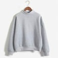 thumbnail image 1 of Fartey Oversized Crew Neck Fleece Sweatshirts for Women Cute Solid Color Without Hoods Long Sleeve Sweatshirt Casual Comfy Fall Fashion Pullover Tops Gray XXL, 1 of 4