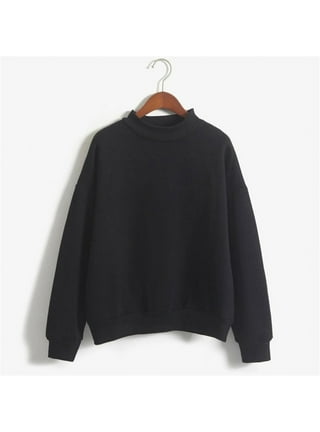 Black sweatshirt without hood shop