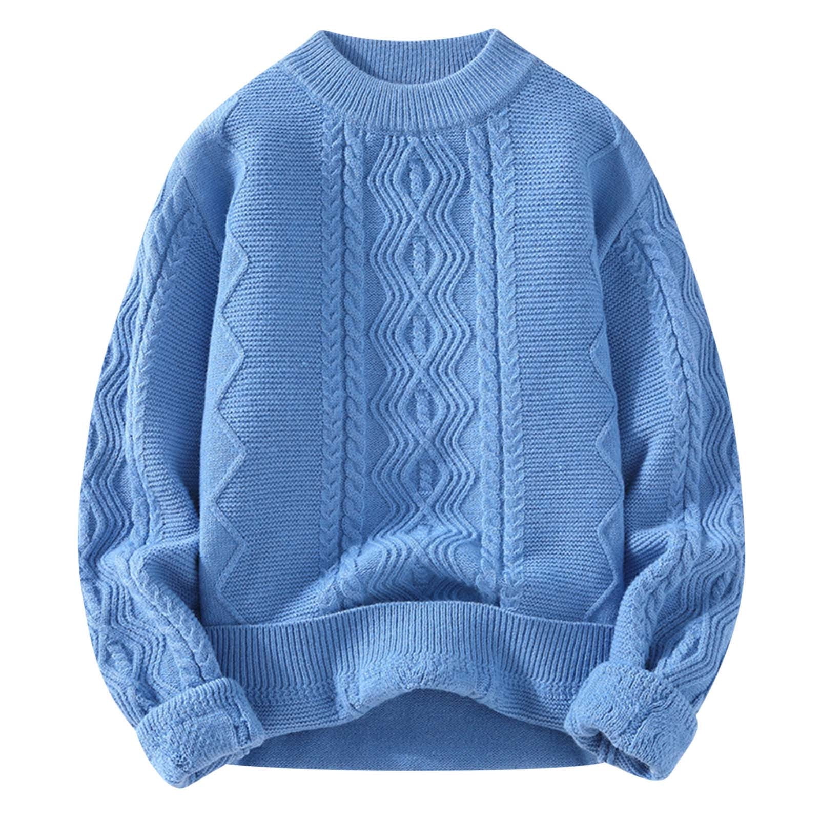 fartey Men's Vintage Grandpa Sweaters Oversized Striped