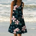 thumbnail image 1 of Fartey Plus Size Boho Dresses for Women 2025 Summer Sleeveless Beach Swing Dress Loose Comfy Crewneck Tiered Sundress Fashion Flowy Floral Print Midi Dress Navy S-5XL, 1 of 5