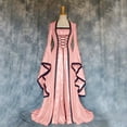 thumbnail image 1 of Fartey Plus Size Medieval Costume for Women 2024 Elegant Square Neck Flare Long Sleeve Party Dress Renaissance Lace up Dress Gothic Cosplay Maxi Dresses, 1 of 6