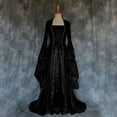 thumbnail image 1 of Fartey Plus Size Medieval Costume for Women 2024 Elegant Square Neck Flare Long Sleeve Party Dress Renaissance Lace up Dress Gothic Cosplay Maxi Dresses, 1 of 5