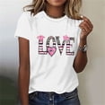thumbnail image 1 of Fartey Plus Size Valentine's Day Shirt Funny Love Heart Gartphic Tees Loose Fit Short Sleeve Crew Neck T-Shirts Fashion Holiday Tops Multicolor S-5XL, 1 of 4