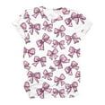 thumbnail image 1 of Fartey Plus Size Valentine's Day Tops for Women Trendy Bow Print Short Sleeve T Shirts Valentines Graphic Tees Soft Lightweight Crewneck Casual Blouses 2025 Multicolor S-4XL, 1 of 2