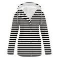 thumbnail image 1 of Fartey Rain Jacket for Women Trendy Striped Climbing Raincoats Plus Size Waterproof Outdoor Fleece Lined Hooded Rain Coat Full Zip Travel Windbreaker with Pockets, 1 of 3