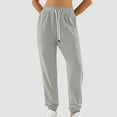 thumbnail image 1 of Fartey Solid Color Sweatpants for Women 2025 Fall Fleece Elastic High Waisted Jogger Pants Soft Comfy Drawstring Cinch Bottom Sweatpant with Pockets Gray M, 1 of 9