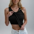 thumbnail image 1 of Fartey Tank Tops with Bras Summer Round Neck Ribbed Camis Fitness Workout Running Tank Top 2025 Sleeveless Undershirt Workout Yoga Shirt Black M, 1 of 8