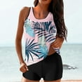 thumbnail image 1 of Fartey Two Piece Tankini Bathing Suits for Women Tummy Control Swimsuits with Boy Shorts Modest Swimwear Summer Beach Holiday Swimsuit Clearance Blue XL, 1 of 6