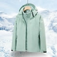 thumbnail image 1 of Fartey Waterproof Jackets for Women 3 in 1 with Removable Hood Coat Thicken Fleece Lined Winter Warm Rain Coats Traveling Climbing Hiking Hooded Rain Jackets, 1 of 3