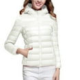thumbnail image 1 of Fartey Winter Puffer Coats for Women Lightweight Quilted Hooded Parka Coat Slim Fit Zip Up Jacket Fashion Solid Color Long Sleeve Outerwear with Pockets, 1 of 8