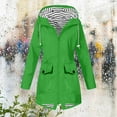 thumbnail image 1 of Fartey Women Rain Coa Waterproof Active Outdoor Rain Jacket Lightweight Zip Up Long Hooded Raincoat Waterproof Outdoor Travel Hiking Windbreaker Trench Coats, 1 of 5