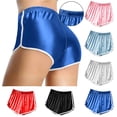 thumbnail image 1 of Fartey Women's Booty Shorts Retro Dolphin Shorts Elastic Waist Athletic Running Workout Shorts Soft Comfy Gym Yoga Shorts Pink L, 1 of 5