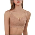 thumbnail image 1 of Fartey Women's Lace Bras No Wire Lift T-shirt Bras Seamless Padded Bralettes Shapewear Daily Full Figure Bras, 1 of 4