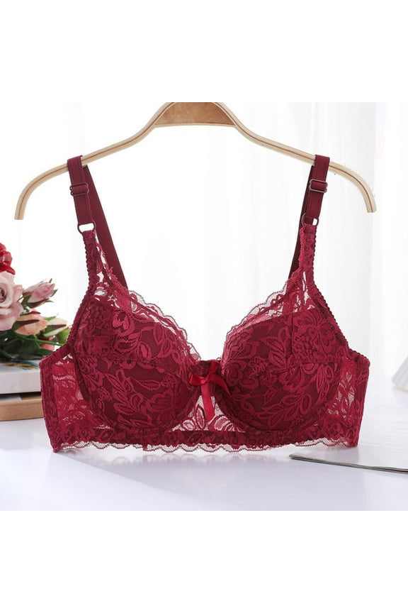 Women's Lace Bras Wireless Support T-shirt Bras Cotton Sexy Bralettes Cozy Breathable Full Figure Bras