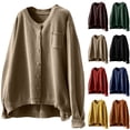 thumbnail image 1 of Fartey Women's Oversized Cardigan Sweaters Loose Casual Long Sleeve Button Down Crew Neck Cardigans Soft Comfy Fall Ribbed Knit Sweaters Outerwear Red L, 1 of 9
