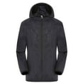 thumbnail image 1 of Fartey Women's Rain Jacket Full Zip Long Sleeve Hoodie Jacket Packable Hiking Travel Coats Waterproof Windproof Solid Color Slim Jackets, 1 of 2