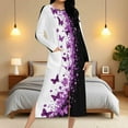 thumbnail image 1 of Fartey Women's Zipper Front Robes Vintage Flowers Print Housecoat Casual Loose Long Sleeve Crew Neck Nightgown Lightweight Long Loungewear with Pockets Multicolor S, 1 of 9
