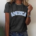 thumbnail image 1 of Fartey Womens American Flag T Shirts 4th of July Crew Neck Shirts Funny Letter Graphic Tees Independence Day Short Sleeve Patriotic Tops 2025 Dark Gray L, 1 of 4
