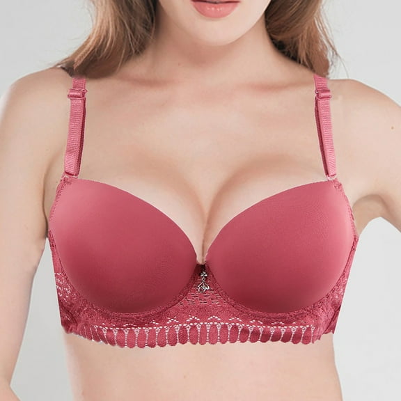 Fartey Womens Gather Bras Plus Size Lace Bra Adjustable Strap Wireless Bras Comfortable Breathable No Underwire Bralettes Fashion Everyday Bra