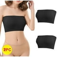 thumbnail image 1 of Fartey Womens Plus Size Strapless Bras Wireless Support T-shirt Bras Seamless Sexy Bralettes Shapewear Daily Full Figure Bandeu Bras 2 Packs, 1 of 4