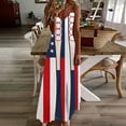 thumbnail image 1 of Fartey Womens Summer Dresses 2025 Loose V Neck Sleeveless Sundress Spaghetti Strap Flowy Maxi Dress American Flag Print Dress Multicolor XXL, 1 of 5