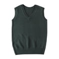 thumbnail image 1 of Fartey Womens Sweater Vest Dressy Casual V Neck Pullover Knitwear Vest Fall Sleeveless Knitted Sweater Fashion Solid Color Sweaters Army Green L, 1 of 3