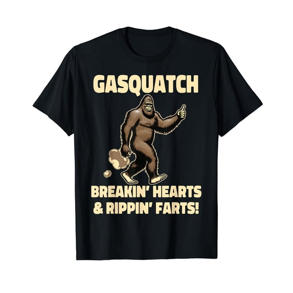Farting Bigfoot Breaking Hearts And Ripping Farts Sasquatch T-Shirt