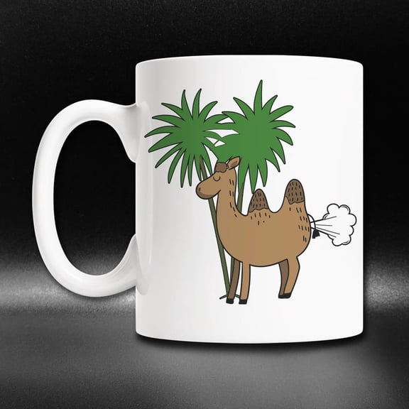 Farting C1Amel Coffee Mug Funny Animal Gag Gift for C1Amel Lovers