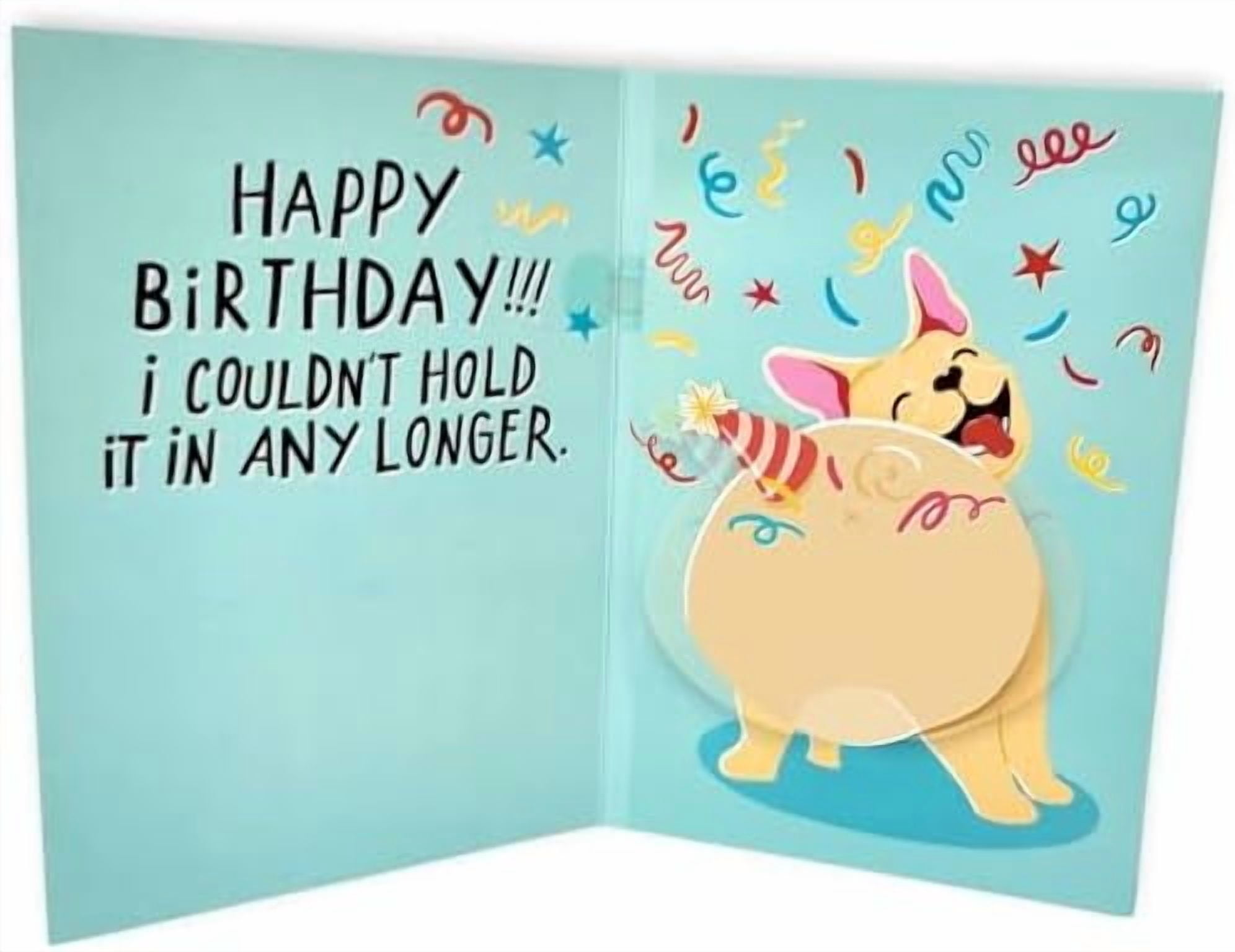 Farting Dog Birthday Card - Funny Birthday Card for Men Women Kids ...